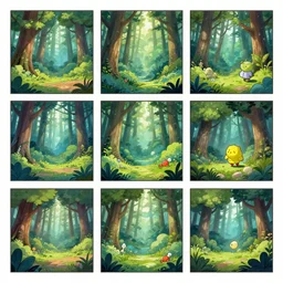 photo cartoon bd illustration comic manga painting of forest environement : 5 fantasy environement, digital painting : 1 fat brush concept sketch artist bd enki bilal : 1 0