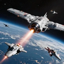 glorious space battle, hyper realistic, unreal engine 5, high definition, masterpiece