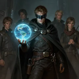 sci - fi male traveler wearing a cloak, masked, and holding a holographic planet projection in his hand, detailed, sci - fi, digital painting, artstation, sharp focus, illustration, ominous, artgerm, tomasz alen kopera, peter mohrbacher, donato giancola, joseph christian leyendecker, wlop, frank frazetta