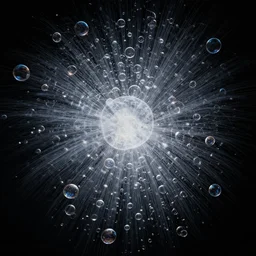 wallpaper of bubbles filled with smoked bursting,