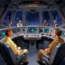 liminal spaceship cockpit with controls. ralph mcquarrie scenes. art by, keith parkinson, walter simonson, gerald brom, keith parkinson. star wars. r / cassettefuturism. cycles. r / retrobattlestations