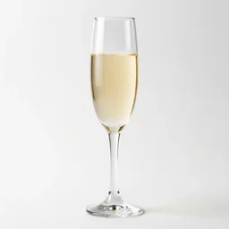 weathered champagne flute, commercial catalog photo, isolated on a pure white background, centered, entire object in frame, sharp focus, soft studio lighting