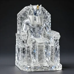 the body of a king entombed in solid diamond. his body can clearly be seen sitting on his throne as perfect as in life