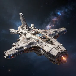 an intricate cyberpunk spaceship lost in space, dystopian sci - fi, stephen bliss, unreal engine, fantasy art by greg rutkowski, loish, rhads, rossdraws, wlop, global illumination, fan art, radiant light, detailed and intricate environment, sci - fi, distant twinkling stars, nebula, micro detail, octane render, physically based rendering, insane details, photorealism