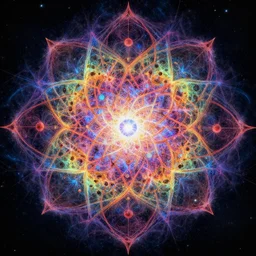 what happens inside a proton, Indra's Net by greg rutowski, the pure chaos of the mind as a colorful explosion of consciousness