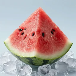 beautiful delicious watermelon made of ice 35mm shot
