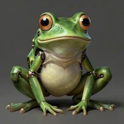 cyberpunk frog android, fish eye lens, intricate, elegant, highly detailed, centered, digital painting, artstation, concept art, smooth, sharp focus, illustration, artgerm, donato giancola, Joseph Christian Leyendecker, WLOP, Boris Vallejo, Artgerm