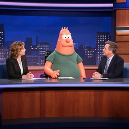 dilbert hosting the colbert report, comedy central tv shot