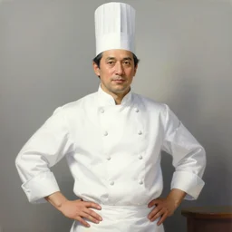 chef male, painting by delphin enjolras, j. c. leyendecker, yoji shinkawa