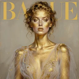 girl portrait painting by WLOP, Andrei Riabovitchev, gold skin, transparent dress, highly detailed, harper's bazaar, vogue, magazine, concept art, ornate, luxury, elite, elegant, trending on artstation ,
