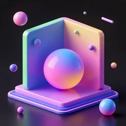 Surreal geometric vaporwave 3d rendering trending on artstation