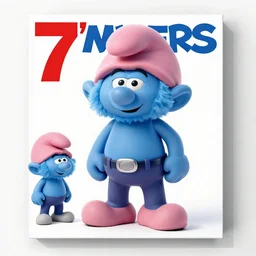 smurfs inspired fashion. centerfold fashion magazine. 7 0's. whole body picture