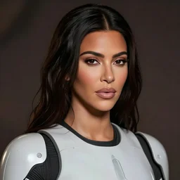 kim kardashian : : young woman : : as hot star wars android woman by marvel trading card : : by greg rutkowski, wlop, instagram, unreal engine, ultra hd : :