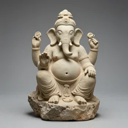 ceramic statue from 2 0 0 bc of gigachad. ceramic, clay, rock, product photography