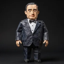 a very tall danny devito as papier - mache