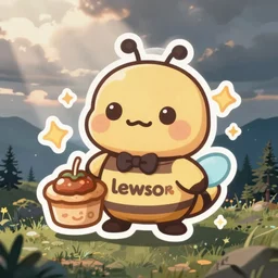 cute miss mascot lewsor lewsor elgyem food sticker art, cronobreaker, beeple game icon