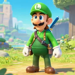 Luigi as Link from The Legend of Zelda