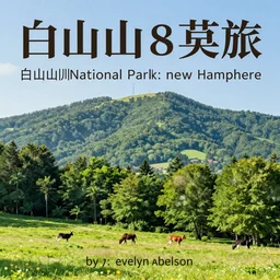 a tourism poster of white mountain national park in new hampshire, by evelyn abelson, featured on dribble, regionalism, digital illustration, wallpaper, poster art