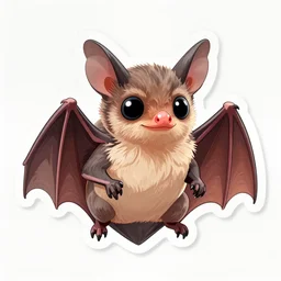 cute fruit bat, digital art, high quality, illustration, art, detailed, 3 d render, sticker,