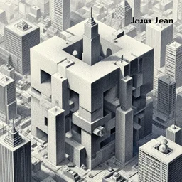 “geometrically surreal cube city, extremely high detail, photorealistic, intricate drawings, dotart, album art in the style of James Jean”