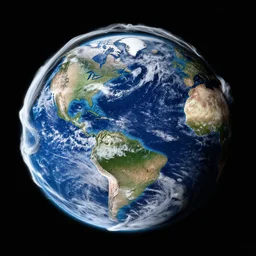 something colossal is wrapped around the earth, view from space, foto captured by Hubble telescope