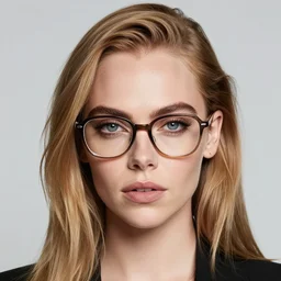 portrait of beautiful cara delevingne with a cyberpunk hairstyle and nerd glasses by mario testino, headshot, detailed, award winning, sony a 7 r