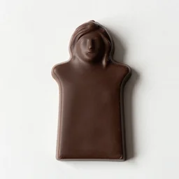 dark chocolate bar in shape looks like till lindemann made of dark chocolate