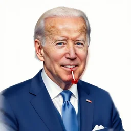 joe biden lollipop, political cartoon, hyper realistic