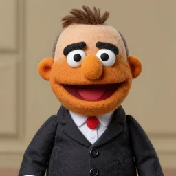 saul goodman as a muppet. highly detailed felt. hyper real photo. 4 k.
