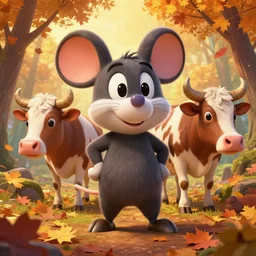 epic professional digital art of !🐭! 🐄 (🍁), best on artstation, cgsociety, wlop, cosmic, epic, stunning, gorgeous, much detail, much wow, masterpiece