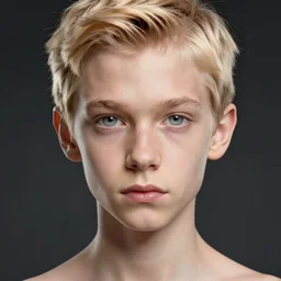 portrait of 1 5 - year - old boy, a tall, slender boy with a pale, pointed face, sleek blond hair, and ice grey eyes, cold grey eyes, hyper realistic face, beautiful eyes, character art, art by artgerm lau and wlop and and ilya kuvshinov and john singer sargent, hyperdetailed, cryengine, trending on artstation, wizard, digital art