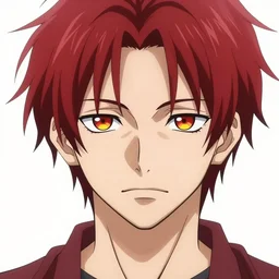 portrait of hisoka anime male 2 0 years old male evil sharp features very very narrow yellow eyes red red soft tousled crimson hair smirk anime pixiv fanbox concept art, matte, sharp focus tom hiddleston david bowie mashup art by wlop ruan jia