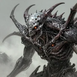 necro hellspawn entity closeup hyper detailed concept art illustration art style by Jonathan Wayshak and Toshihiro Egawa and Paul Komoda and Artstation trending 8k