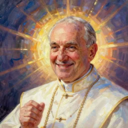 portrait of john paul ii as piccolo from dragon ball z by claude monet