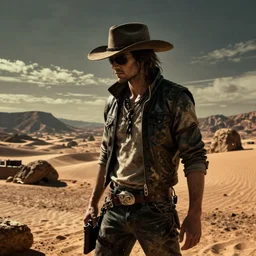 cyberpunk wild west, high detail, blade runner style