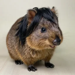 black hair wig!! quokka