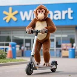 monkey in walmart power scooter,