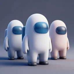 3 d model of an among us crewmate, unreal engine render, 4 k, raytracing