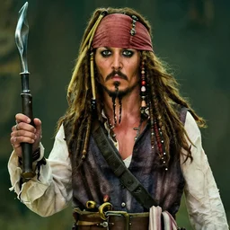 film still of amber heard as captain jack sparrow in the new pirates of the carribean movie, 4 k
