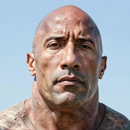 a giant stone with the face of dwayne johnson, hyper realistic, amazing detail