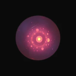 vivid color overexposed color film photograph of bioluminescent sphere on black background film grain detail wetplate