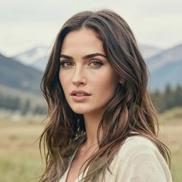 megan fox face faded in beautiful mountain scenery, double exposure effect, medium sized tattoo sketch, amazing detail, trending on pinterest, in the style of brandon kidwell