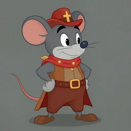 adventurer ( ( ( ( ( anthropomorphic disney fantasy mouse king. muted colors. ) ) ) ) ) by jean baptiste monge!!!!!!!!!!!!!!!!!!!!!!!!! chrome red