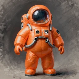 sketch art of an inflated orange colored astronaut god + full body + futuristic + concept art + character only + detailed art + adidas streetwear, pipes + a concept art trending on art station