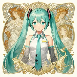 portrait of disney hatsune miku!!!!!, intricate, elegant, highly detailed, digital painting, artstation, concept art, smooth, sharp focus, illustration, art by artgerm and greg rutkowski and alphonse mucha and uang guangjian and gil elvgren and sachin teng and wlop, symmetry!!