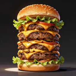 extremely tall hamburger by codex seraphinianus, trending on artstation, favorites on deviantart, high quality art. artwork masterpieces, award winning
