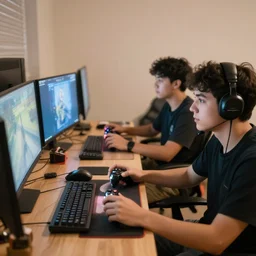 me and the boys playing video games