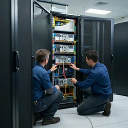 workers breaking servers