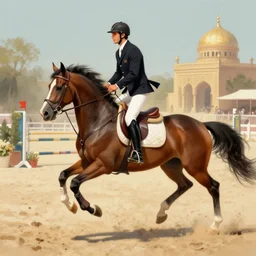 algerian fantazia horse show, by etienne dinet, artstation cgsociety