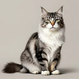 a maine coon, painted by banksy